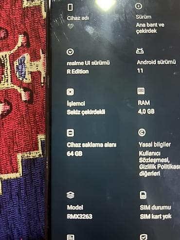 Realme 64 GB, rəng - Qara, Barmaq izi