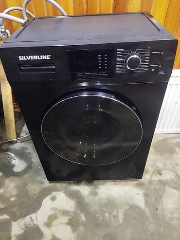 yük maşını: Silverline ön yükləməli paltaryuyan maşın - Rəng: qara, iri şüşə — 2