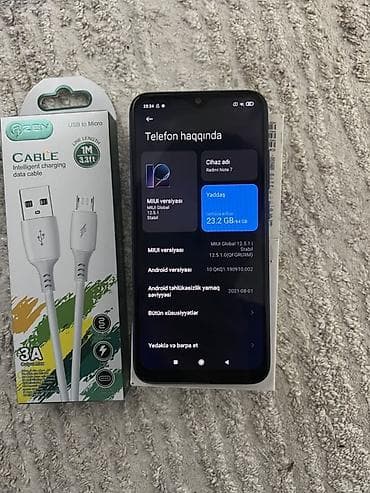 j 7: Redmi Note 7, 64 GB, rəng - Göy, Barmaq izi, Face ID — 3