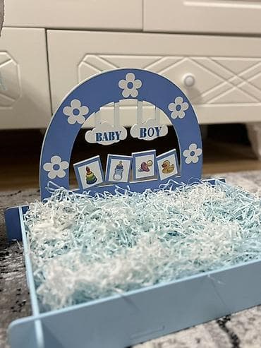 Hədiyyə səbəti, rəng - Mavi