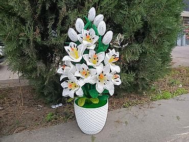 bambuk gülü: GÜLLƏR muncuqdan el ishi/sifarishle hazirlanir/daimi solmayan özel — 5