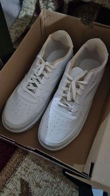 sandale na pertlanje do kolena: Skechers SKECH-AIR kişi/kadın idman ayaqqabısı - Rəng: tam ağ - — 1