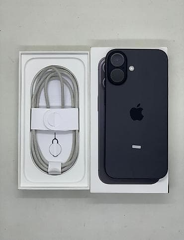 Elektronika: IPhone 16, 256 GB, Qara, Zəmanət, Kredit, Simsiz şarj — 1