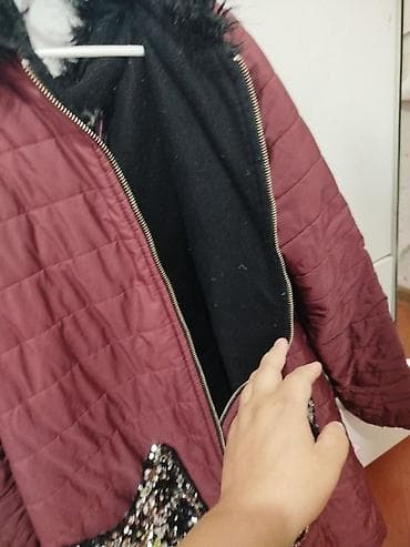 qu tuku kurtka: Qadinlar üçün qışlıq qısa şişmə kurtka - Rəng: Bordo - Qapaq — 2