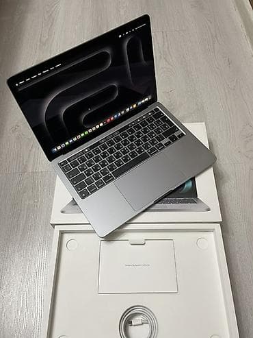 macbook m2 pro: Apple MacBook Pro 13" (Silver)– M2 çipi ilə 95% pil ideal vəziyyətdə — 4