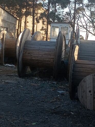 Рейки, доски: Taxta kabel barabanları (böyük ölçülü) - Material: qalın taxta — 2