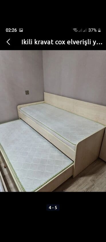 ağcaqayın: İşlənmiş, Təknəfərlik çarpayı, Bazasız, Matras ilə, Siyirməli, Azərbaycan — 1