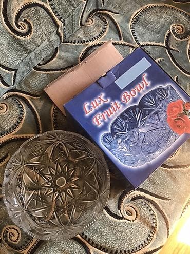 temiz bal: Lux Fruit Bowl kristal meyvə qabı - Material: ağır şüşə/kristal — 2