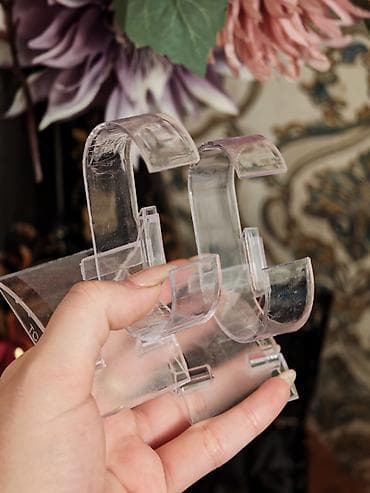 Moyka avadanlığı: Şəffaf akril asqı qarmaqları (2 ədəd) - Material: qalın, şəffaf — 1