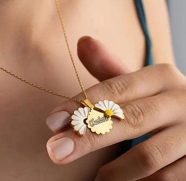 Бижутерия: • SİFARİŞLƏ GƏTİRİLİR 🛍️ • Açılan papatya medalionlu zərif — 4