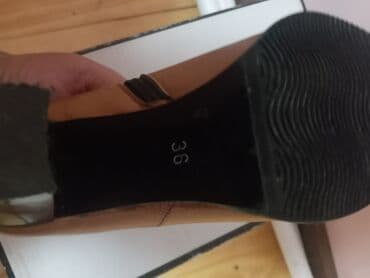 детские кожаные туфли: Туфли, Размер: 36, цвет - Коричневый, Б/у — 6