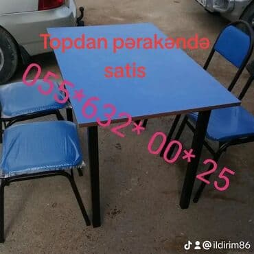 toxunma saplar satisi: Yeni, Kvadrat masa, Açılmayan, Stullar ilə, Metal, Azərbaycan — 17
