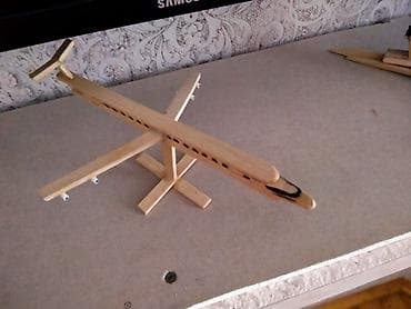 pultlu teyyare: Əl işi taxta təyyarə maketləri şəxsi əl işimdi - Material: təbii — 2