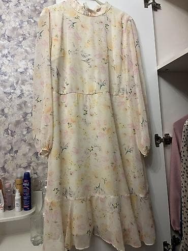 mazol üçün krem: Zərif çiçək naxışlı don - Rəng: açıq krem fon üzərində pastel çalarlı — 2