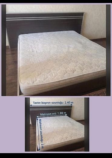 islenmis taxt: İşlənmiş, İkinəfərlik çarpayı, Bazasız, Matras ilə, Siyirməsiz — 1
