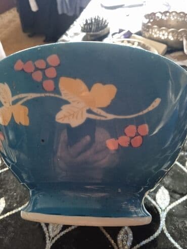 Çaydanlar və qəhvədanlar: Kasalar, 2 ədədli dəst, rəng - Göy, Farfor, Rusiya — 8