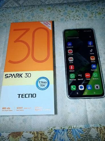 tecno spark 40: Tecno Spark 30, 256 GB, rəng - Qara — 2