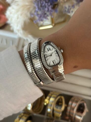 купить золотые часы бу: Yeni, Qol saatı, Bulgari, rəng - Qızılı — 5