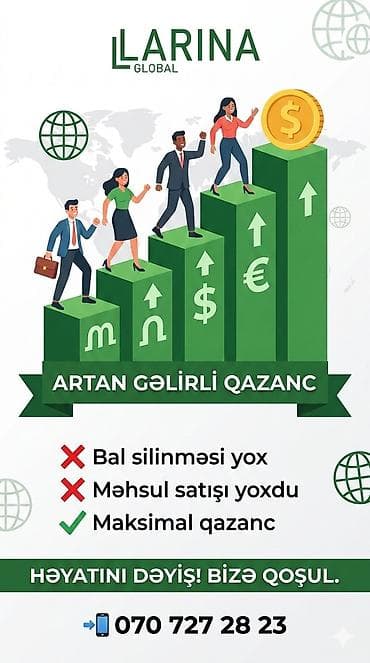 xaricde iş: Larina Global – onlayn qazanc platforması Xüsusi təklif: Bu gün — 2