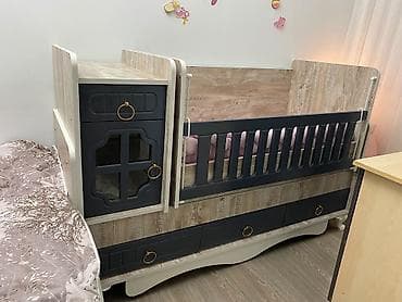 bar mebel: Uşaq beşiyi – çevrilə bilən model - Material: laminat/MDFlam ağac — 1