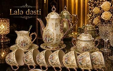 Çay dəsti, rəng - Ağ, Farfor, Madonna, 6 nəfərlik, Yaponiya