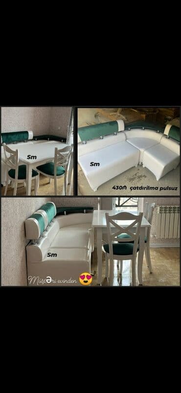 стол кухонный: ✔️Sifarişlə✔️ ✔️Kuxna üçün stol stul dəsti✨✨. 2 stul masa künc divan — 1