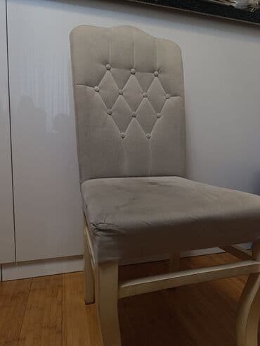 барные стулья со спинкой: Для гостиной, Б/у, цвет - Серый Стул — 3