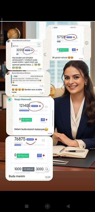 plastik su cənlərinin təmiri: Online platformda gündəlik tapşırıqlar yerinə yetirərək balans toplama — 2