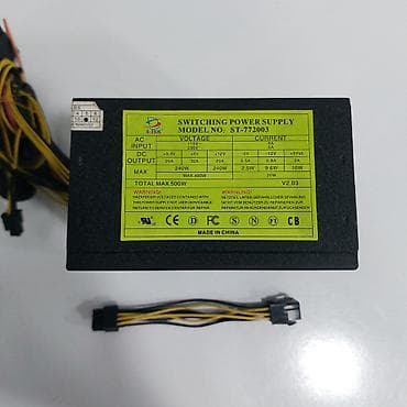Qida Bloku “500Watt 24pin 4+4+4pin 2xsata 6xmolex 6pin Stek” ⭐500Watt — 3