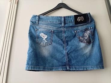 c95 smart saat: Cins yubka - Material: klassik mavi denim - Model: mini yubka, bel — 1