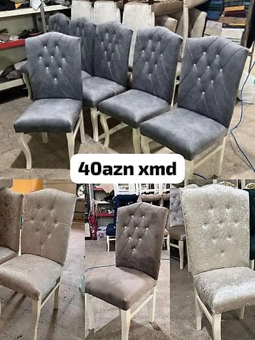 ucuz taxta: Yemək otağı üçün yumşaq oturacaqlı dəbli stullar. - Müxtəlif rənglər — 1