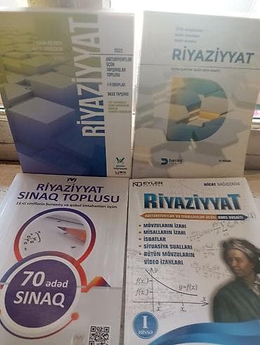 Riyaziyyat Kitabları Satılır Ayrı Ayrılıqda Təzədir
