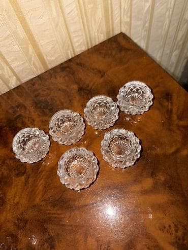duz qabları: Xrustal duz qabı 6ədəd işlənməyib yenidir — 3