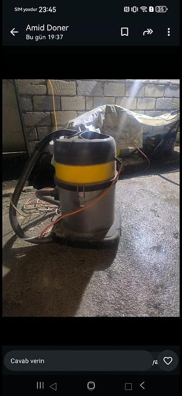 Avtoyuma avadanlıqları dəsti Tərkibi: - Sənaye tipli tozsoran: iri