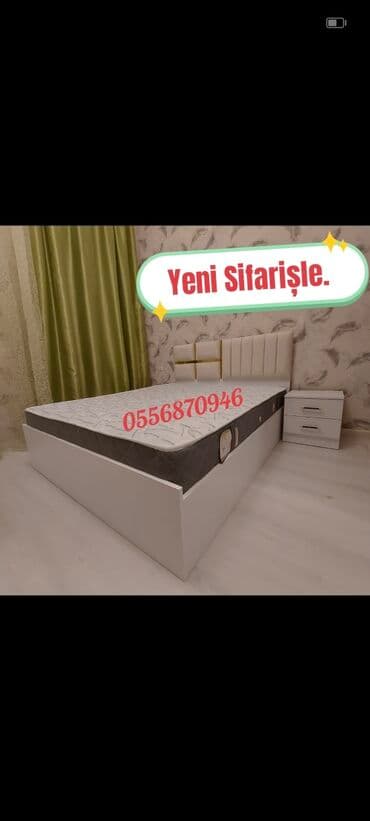 doşəmə taxtası: Yeni, İkinəfərlik çarpayı, Bazasız, Matras ilə, Siyirməsiz, Azərbaycan — 2