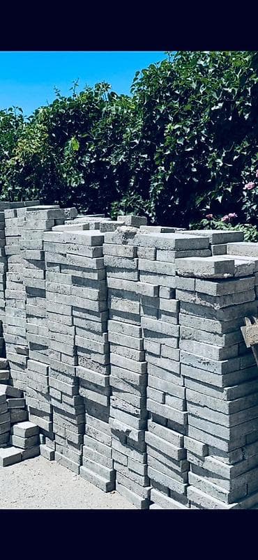 Döşəmə Beton səki daşları/pillə daşları - Rəng: boz - Formalar — 1