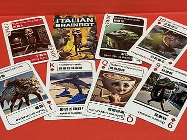 mafia kartlari: Italian Brainrot – Poker Kartları Dəsti - Mövzu: “Italian Brainrot” — 2