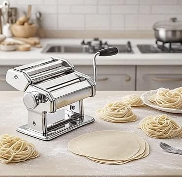 Əl ilə idarə olunan paslanmayan poladdan makaron/xəmir yayma maşını -