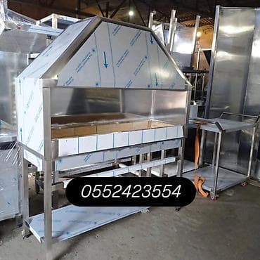 kafe stolları: Peşəkar mətbəxlər üçün paslanmayan poladdan mangal/şiş kabab ocağı - — 2