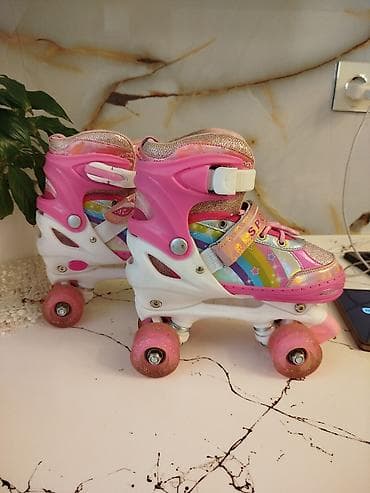 Uşaq dördtəkərli konkisürmə ayaqqabıları (roller skates) - Rəng — 1
