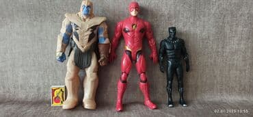 yagis ucun plas: Superqəhrəman fiqurlar dəsti - 3 fiqur: Thanos, The Flash və Black — 1