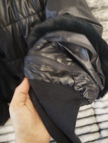 Аксессуары: Qadın qış gödəkçəsi – qara rəng - Parıltılı, suya davamlı üst material — 3