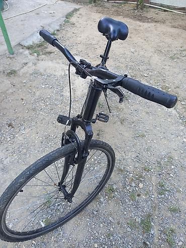 Şəhər tipli velosiped – qara rəng - Çərçivə: düz borulu, şəhər