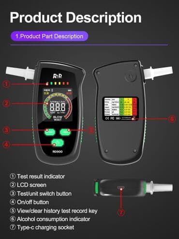 инвалидная коляска цена бу: Alkotester Model: R&D RD900 Spirt detektoru. Peşəkar rəqəmsal — 6