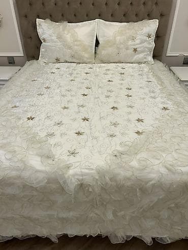 Döşək üzləri: Yataq üçün rəng - Bej Yataq örtüyü — 3