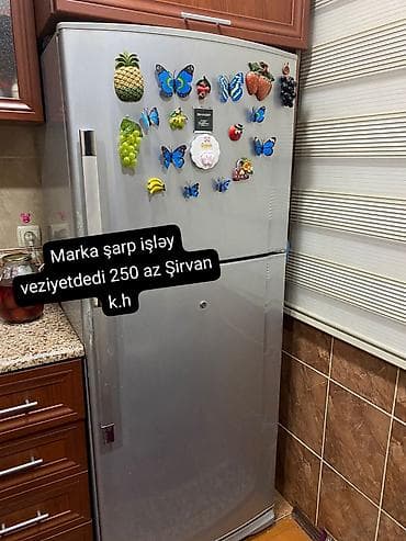 gps satışı: 2 qapılı Sharp Soyuducu Satılır, rəng - Gümüşü — 1