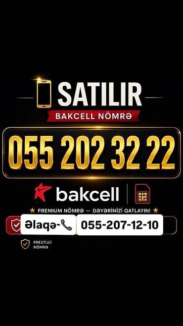 Məhsul: Bakcell premium nömrə Təqdim olunur: - Nömrə: 055 202 32 22 -