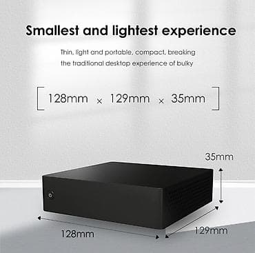 Korpuslar: Kompakt mini PC / mediabox 💻 *🖤 Şık qara korpus, ventilyasiya — 5