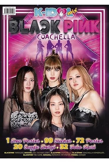 kirilcə kitab: BLACKPINK mövzulu “K-Idol Mix” jurnal dəsti. Dəstin üz qabığında — 1