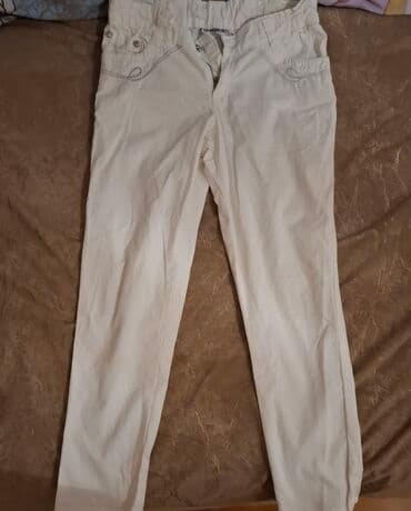 женские брюки кюлоты: Şalvar, rəng - Ağ — 1